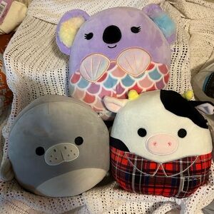 Lot of 3 Squishmallow plush toys